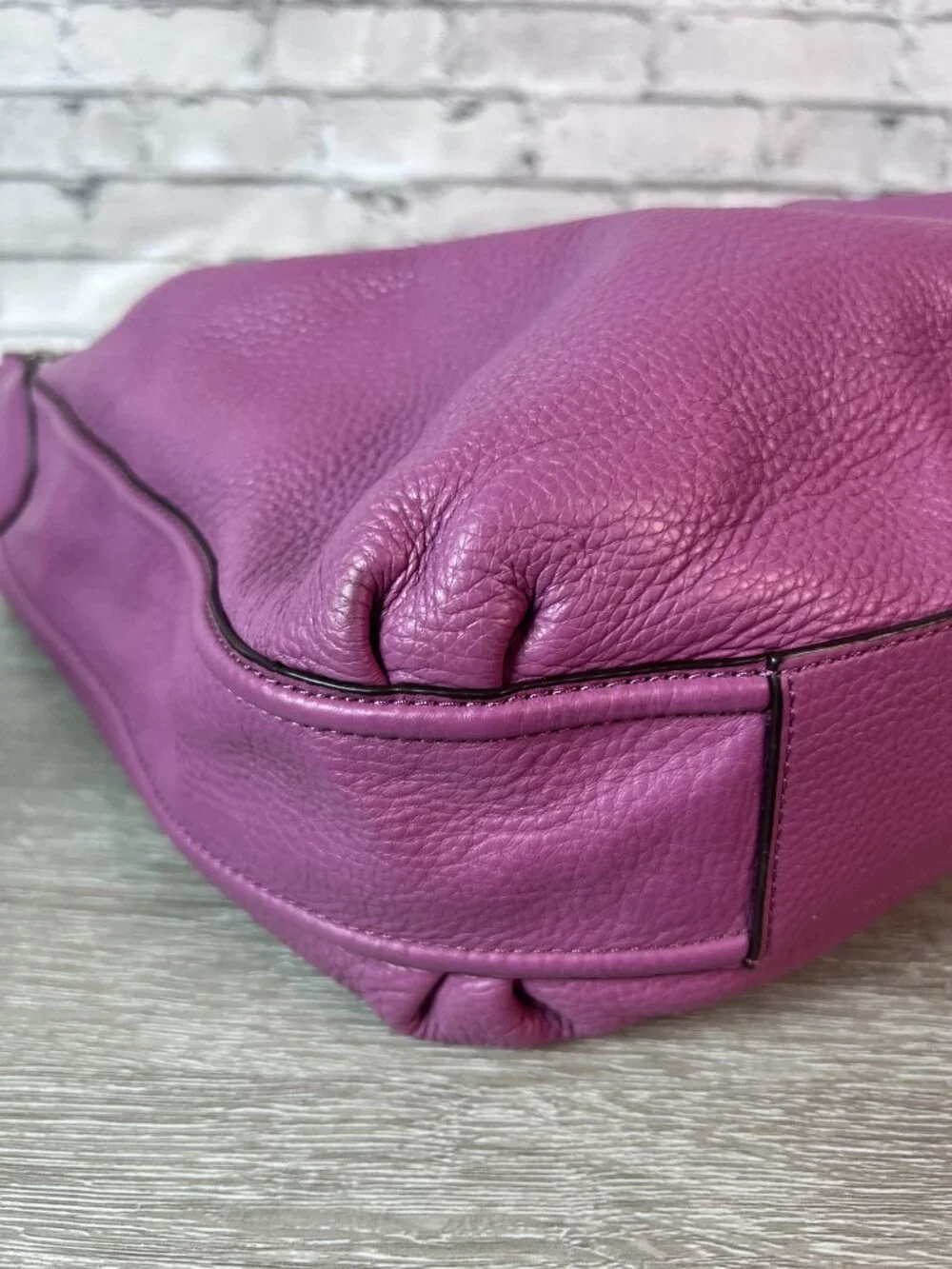 Coach Avery Pebbled Leather Hobo Bag - F23960 - Purple/Pink